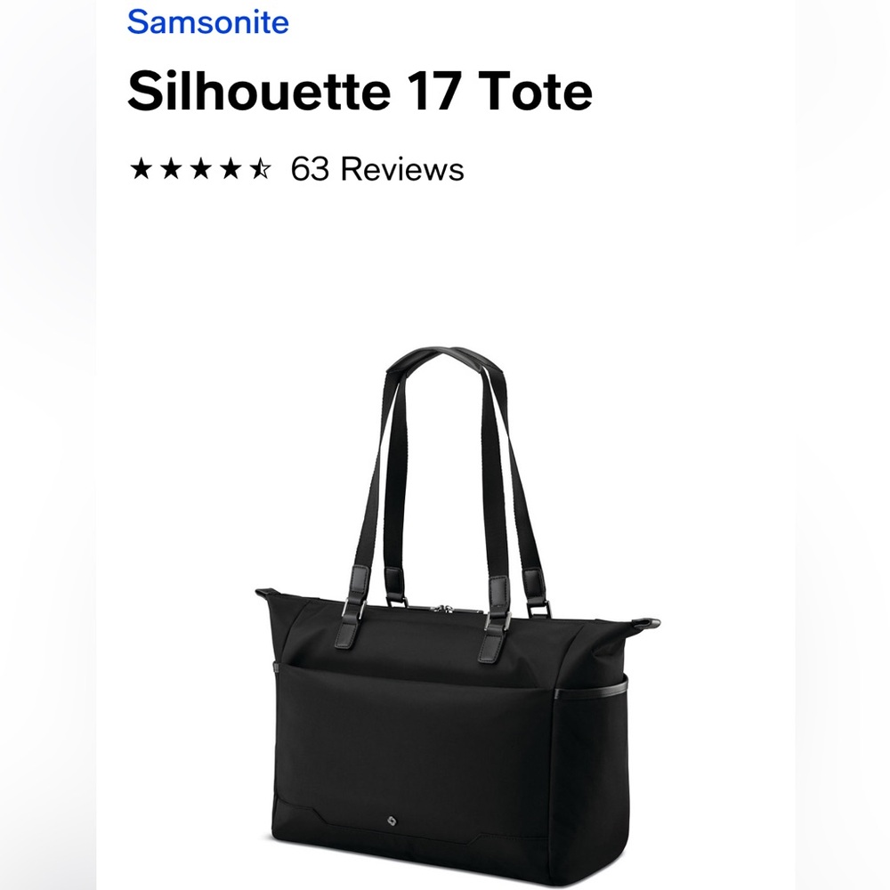 NWT Samsonite Silhouette 17 Carryall Travel Tote